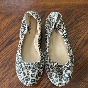 Lucky animal print ballet flats. Worn once.